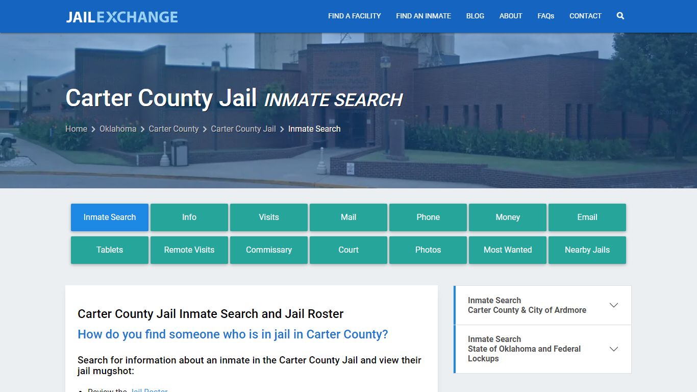 Carter County Jail Inmate Search - Jail Exchange